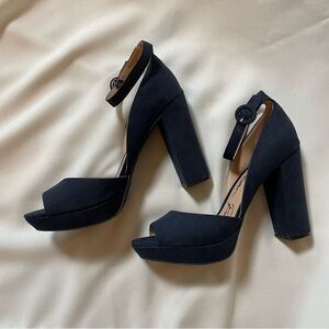 American Rag Cie Women's Blue Ankle Strap Heels Size 9.5